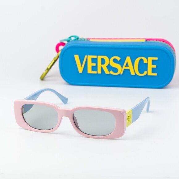 Versace KIDS Sunglasses Pink Grey Rectangle VK4003U 5440CV NEW AUTHENTIC - Picture 1 of 11
